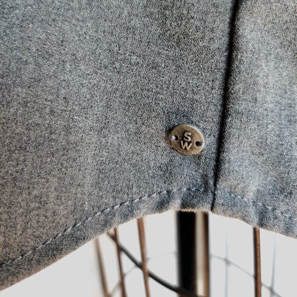 Sandwich Grey Knee-length Long-sleeved Collared Shirt Dress 36 Small 4 EUC - Picture 4 of 7